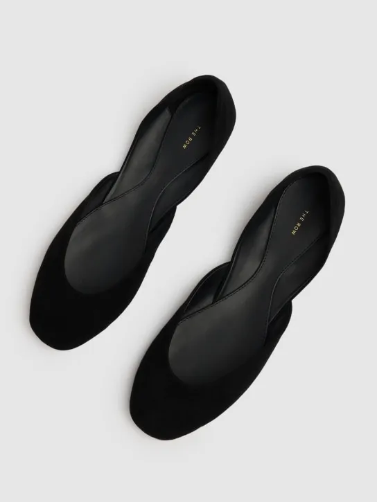The Row   10mm Gemma suede ballet flats 