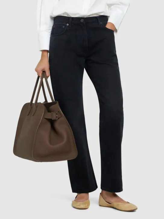 The Row   10mm Gemma suede ballet flats 