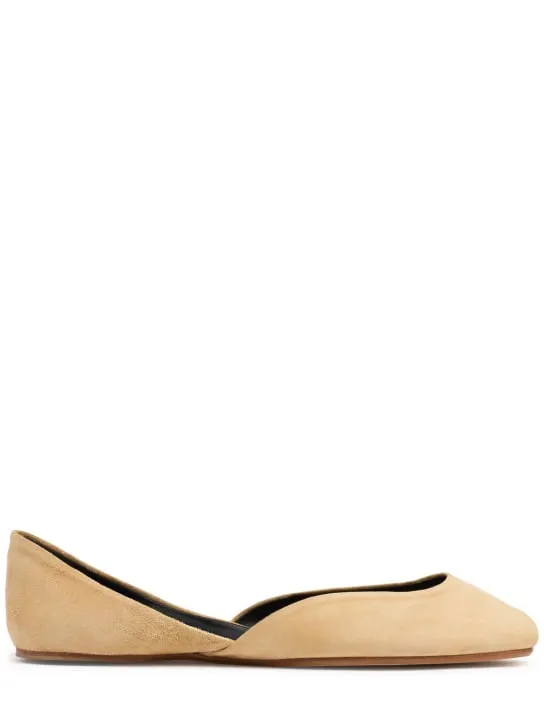 The Row   10mm Gemma suede ballet flats 