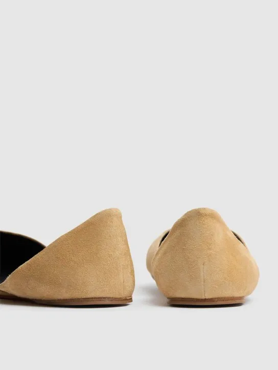 The Row   10mm Gemma suede ballet flats 