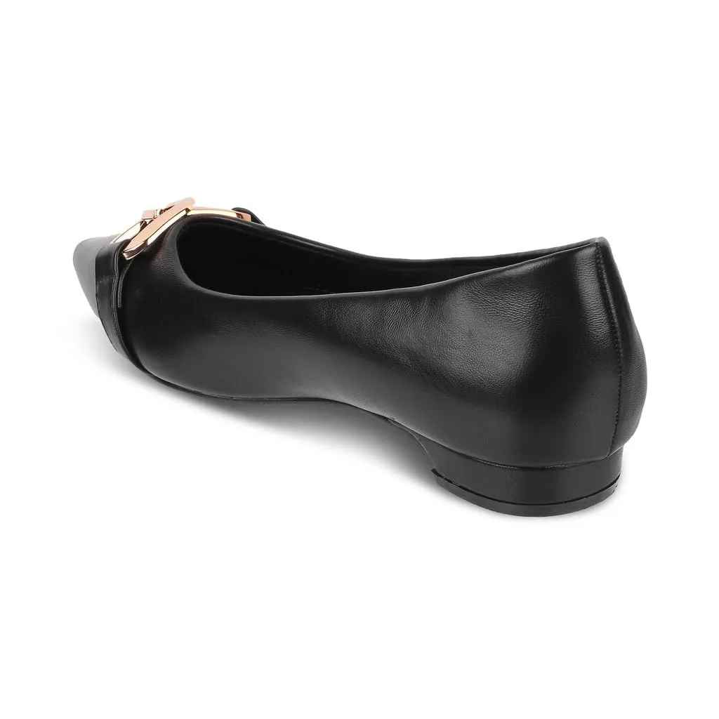 tresmode CHAMPS Women's Ballerina Shoes Pump Footwear Black, 5 UK / 38 EU - Ladies Ballet Flats Stylish Formal Casual Comfortable Wear
