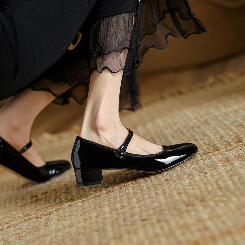 USS Shoes Raimel Women's Patent Leather Low Heel Pumps