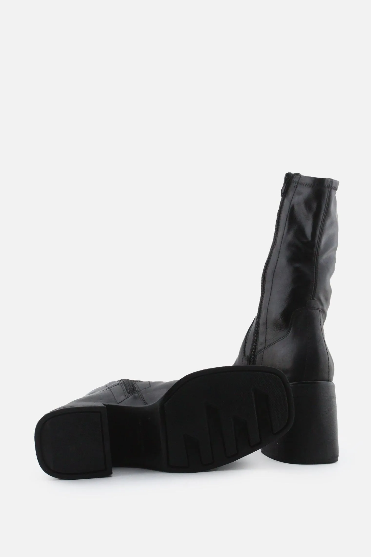 Vagabond Zipper Block Ankle Boots | 100% Authentic Leather