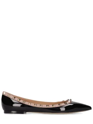 Valentino Garavani   10mm Rockstud patent leather flats 