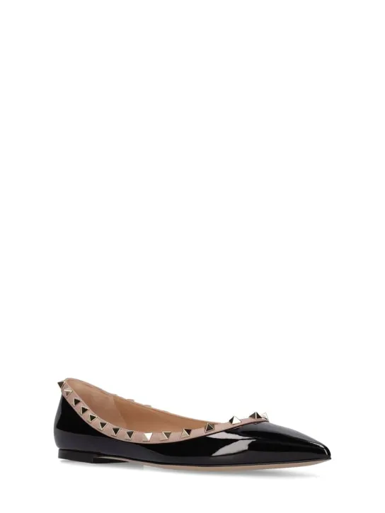 Valentino Garavani   10mm Rockstud patent leather flats 