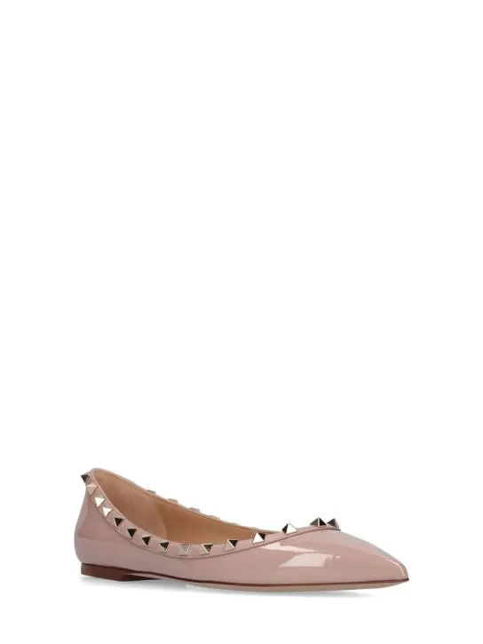 Valentino Garavani   10mm Rockstud patent leather flats 