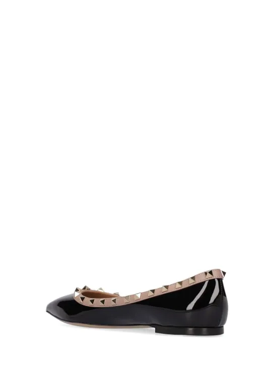 Valentino Garavani   10mm Rockstud patent leather flats 