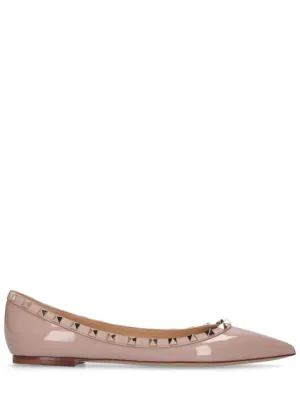 Valentino Garavani   10mm Rockstud patent leather flats 
