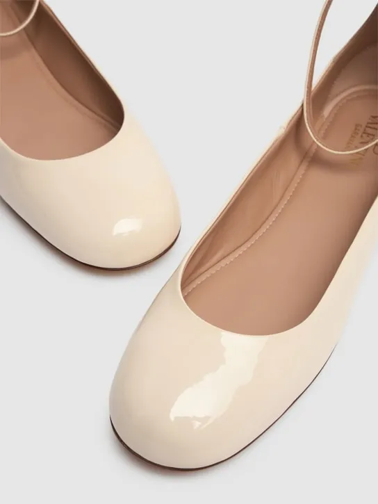 Valentino Garavani   5mm Tango patent leather ballerina flats 