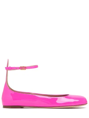 Valentino Garavani   5mm Tango patent leather ballerina flats 