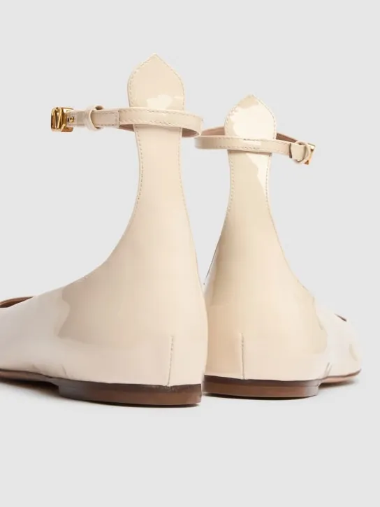 Valentino Garavani   5mm Tango patent leather ballerina flats 
