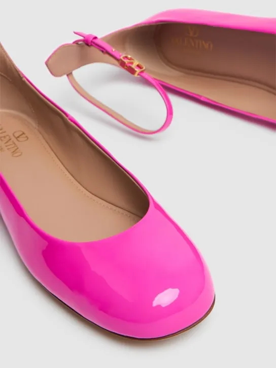 Valentino Garavani   5mm Tango patent leather ballerina flats 