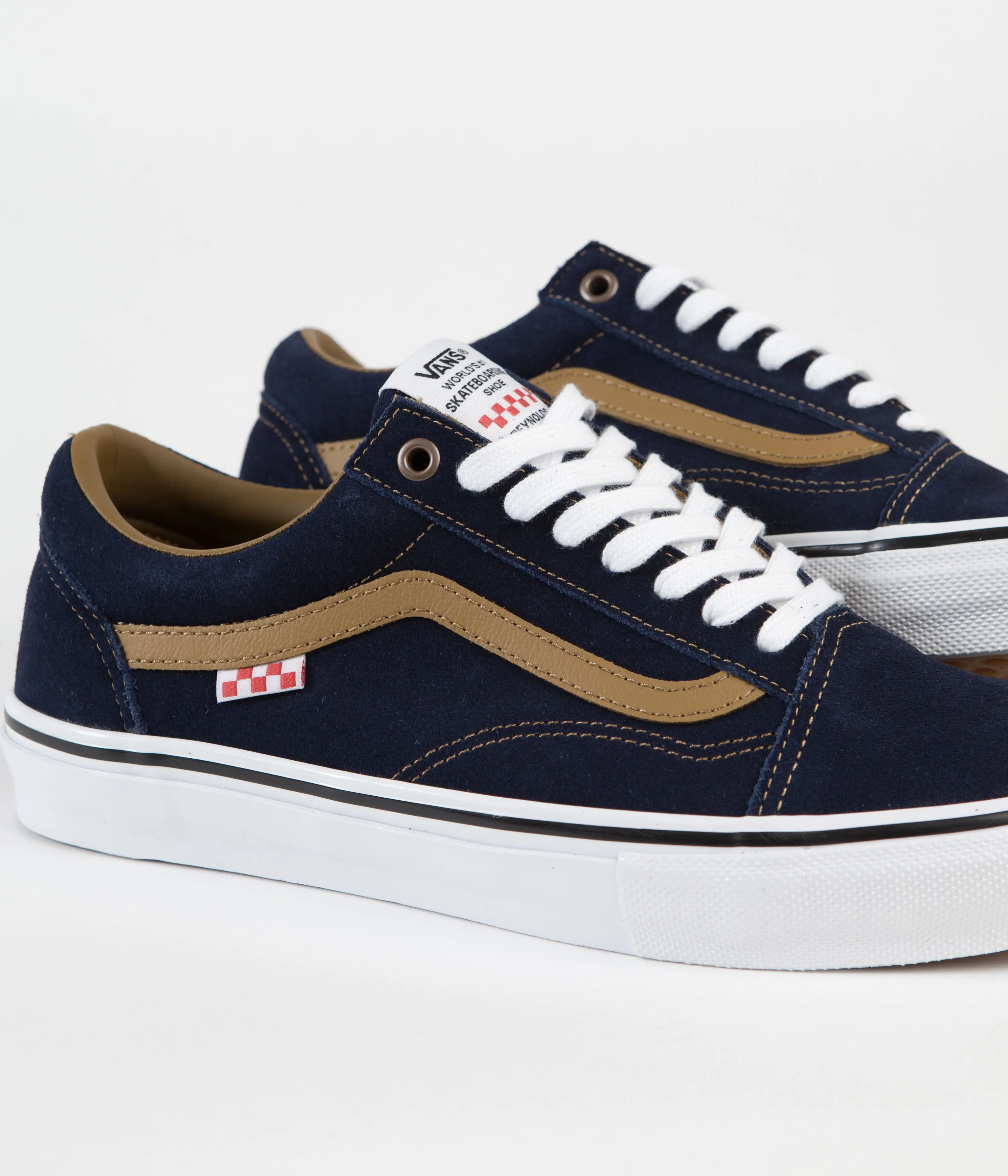 Vans Skate Old Skool Shoes - (Reynolds) Navy / Golden Brown