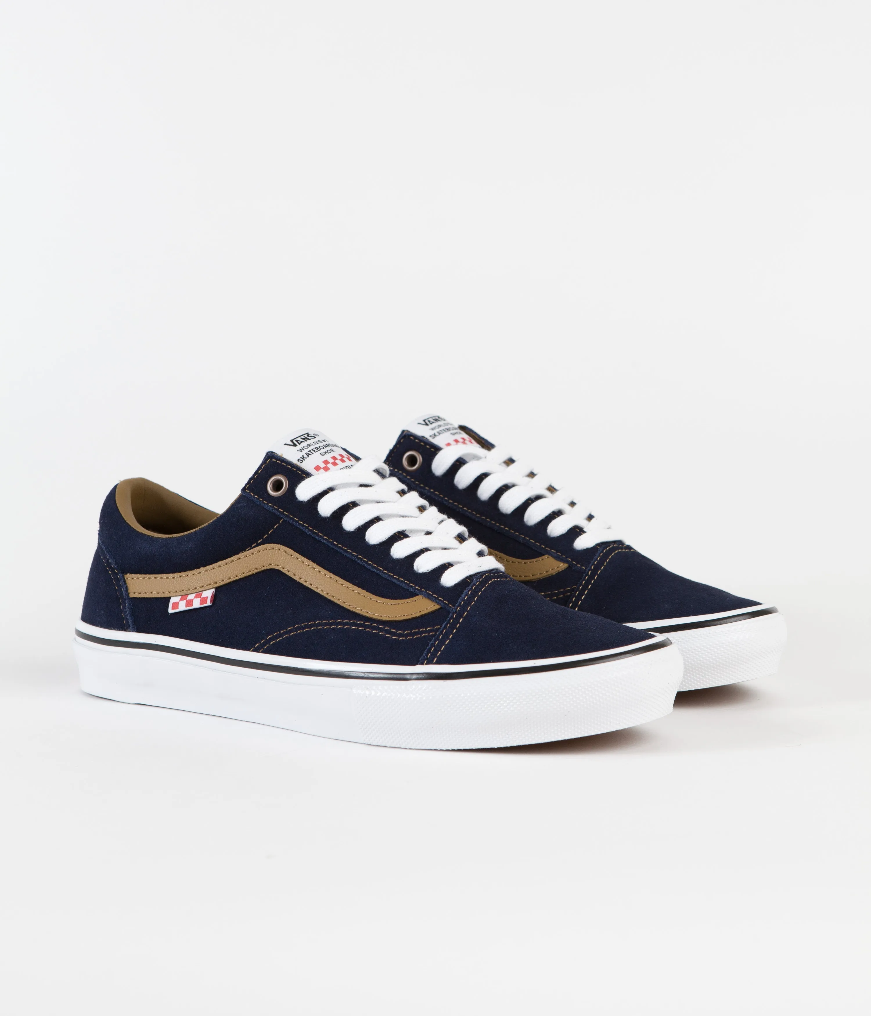 Vans Skate Old Skool Shoes - (Reynolds) Navy / Golden Brown