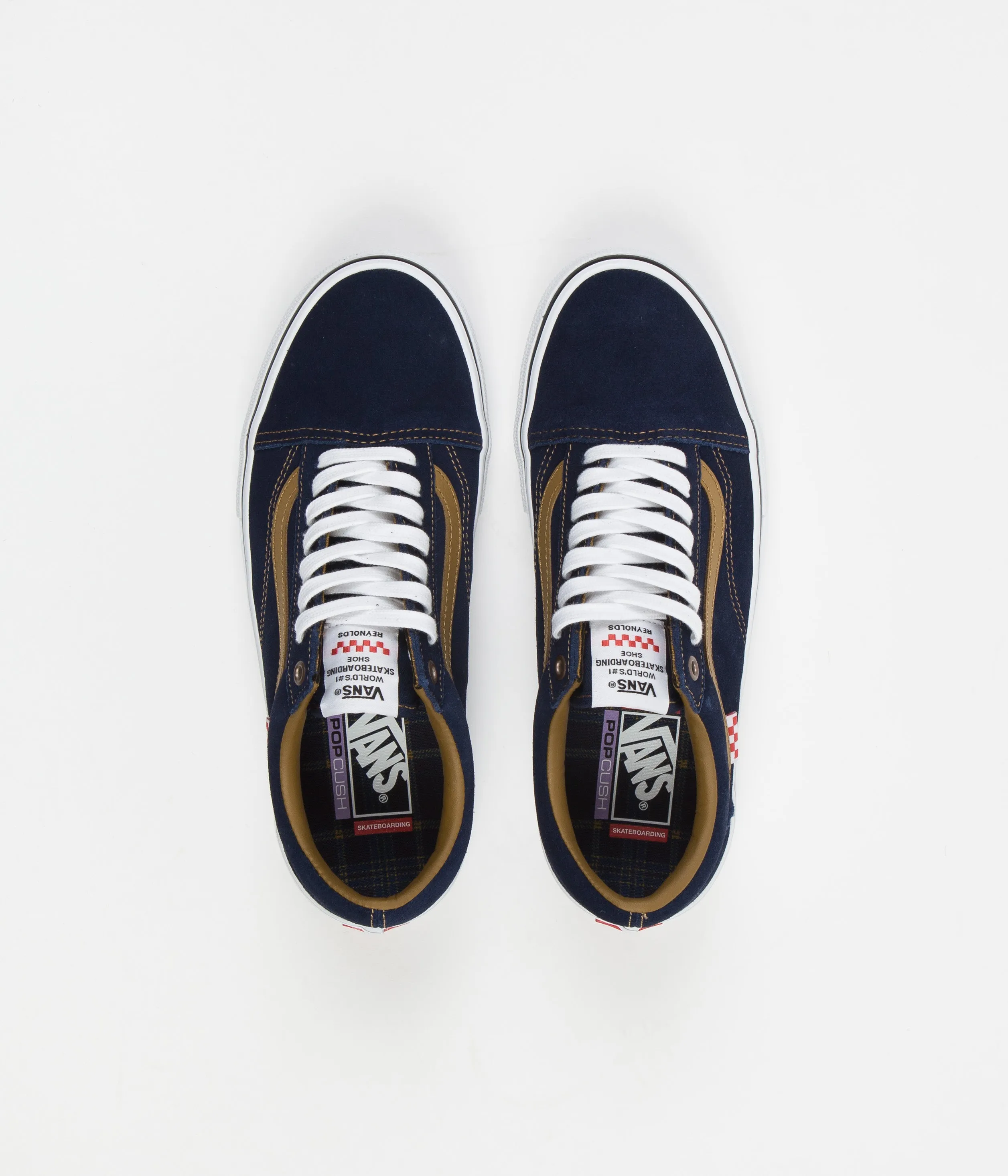 Vans Skate Old Skool Shoes - (Reynolds) Navy / Golden Brown