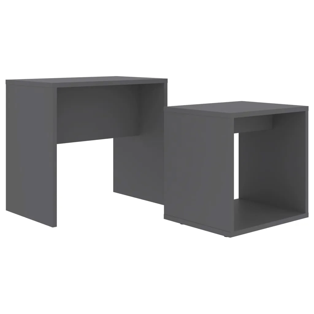 vidaXL Coffee Table Set Grey 48x30x45 cm Engineered Wood