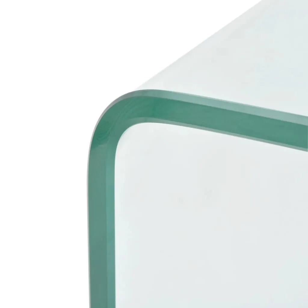 vidaXL Coffee Table Tempered Glass 98x45x30 cm Clear