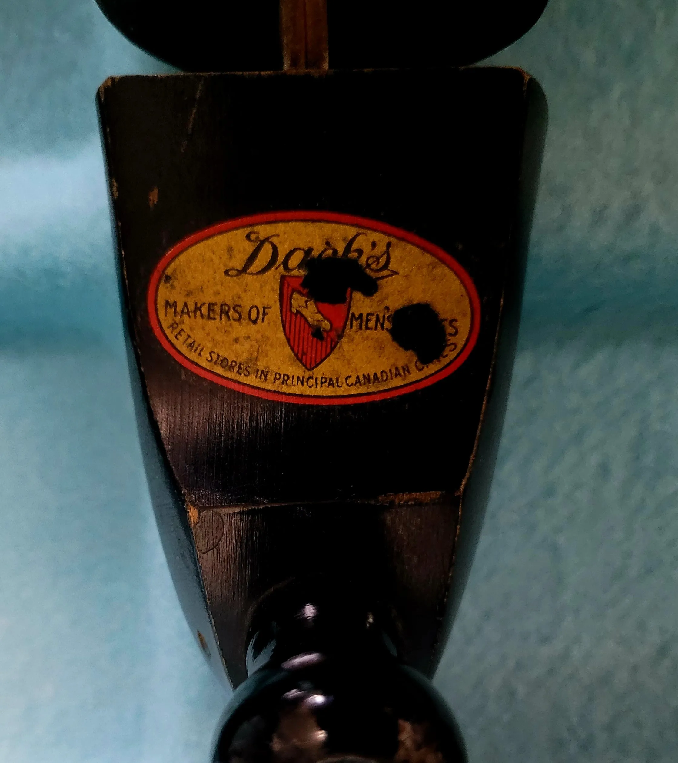 Vintage 1950's Dack's Black Wood Shoe Tree Stretcher Form 8.5