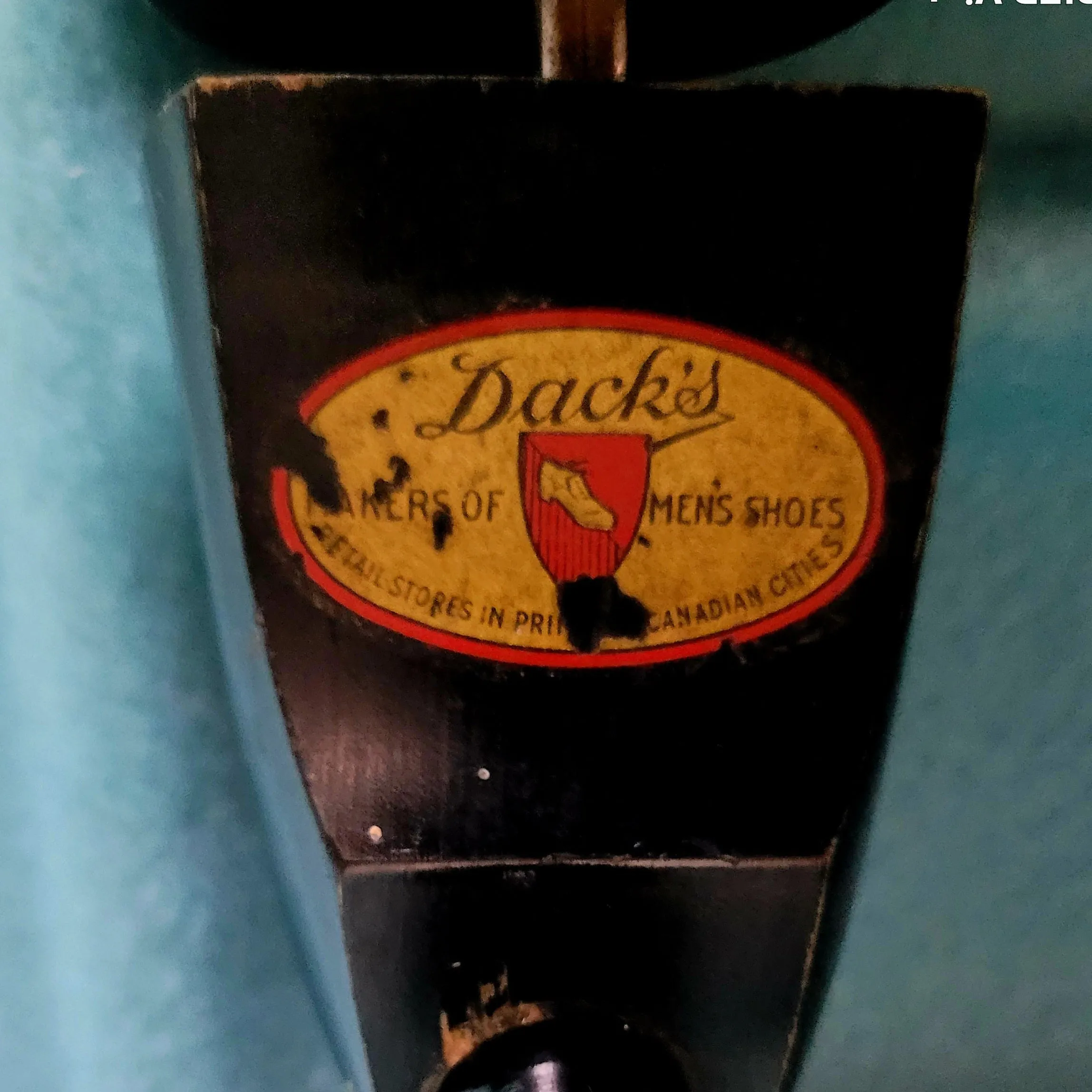 Vintage 1950's Dack's Black Wood Shoe Tree Stretcher Form 8.5