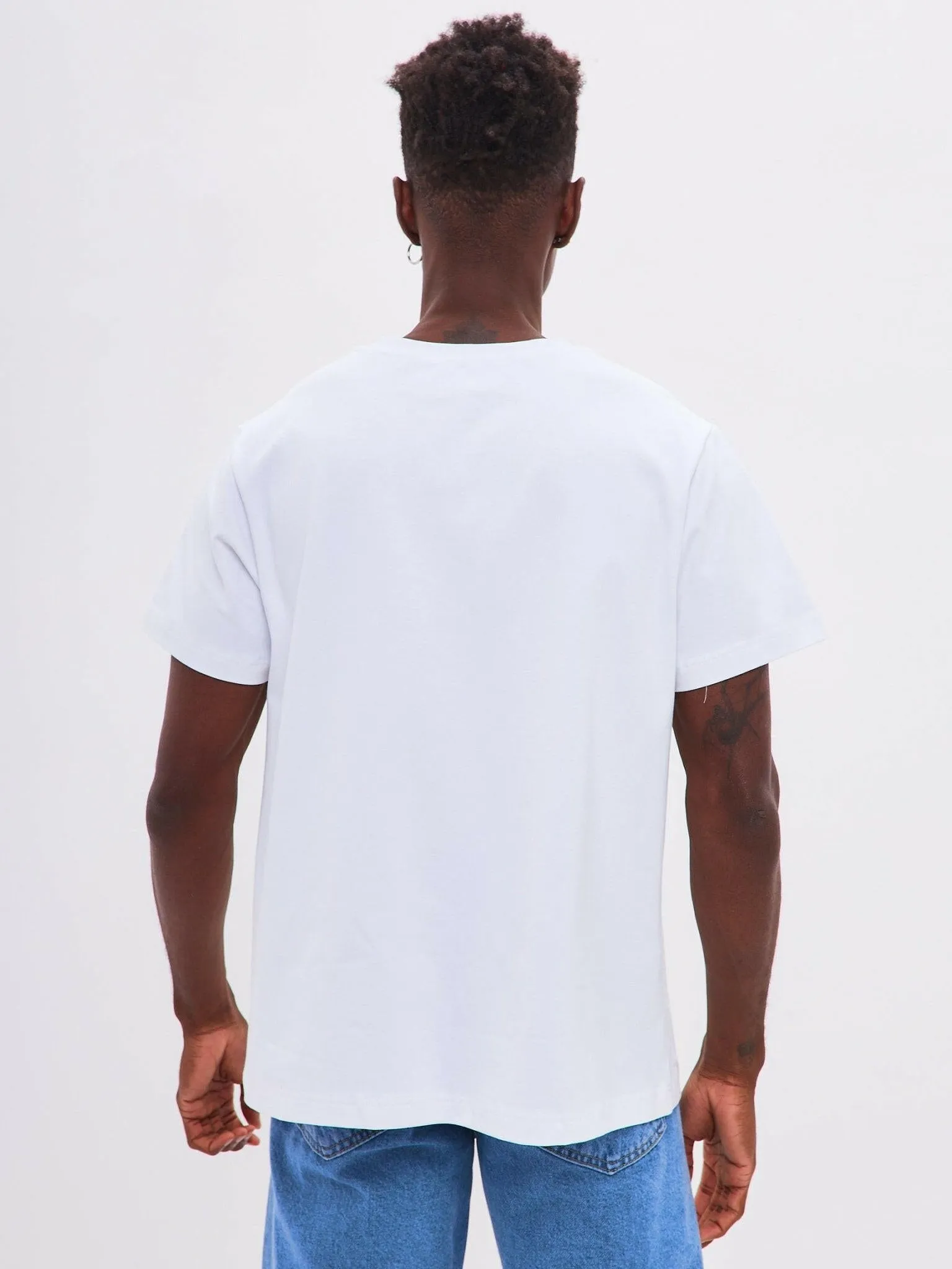 White Printed T-shirt SPORT CASUAL CAT