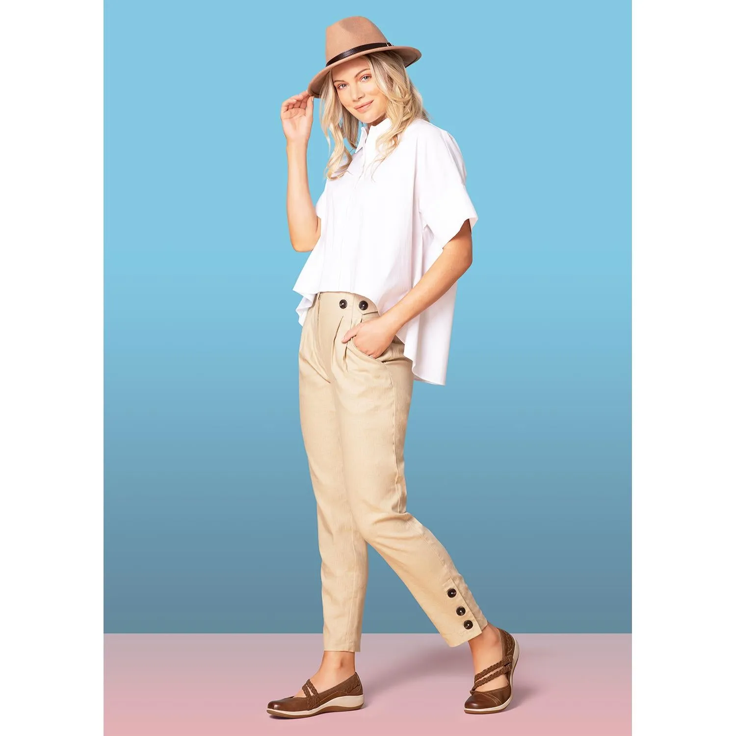 Women's Aetrex Annie Cognac Leather