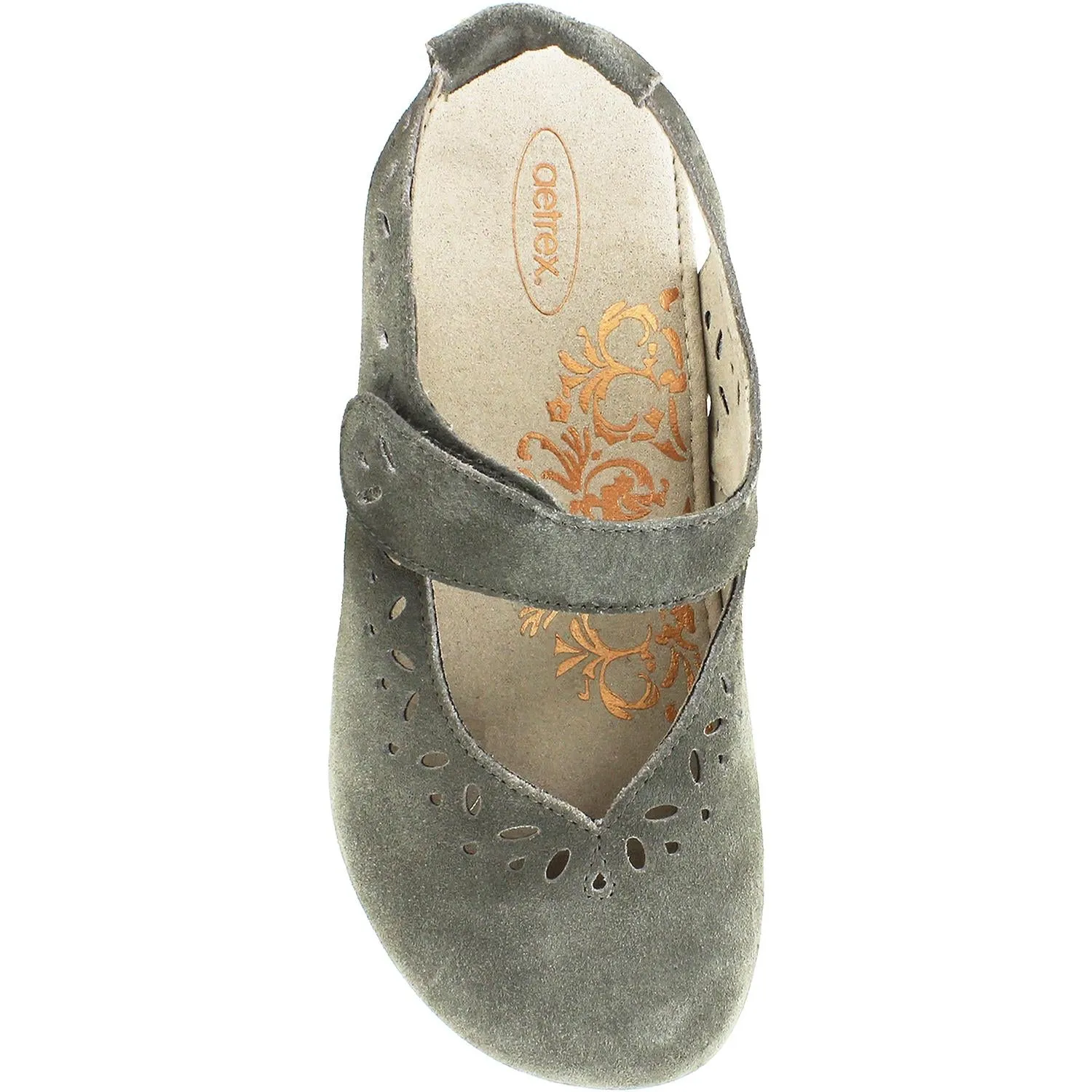 Women's Aetrex Cheryl Concrete Suede