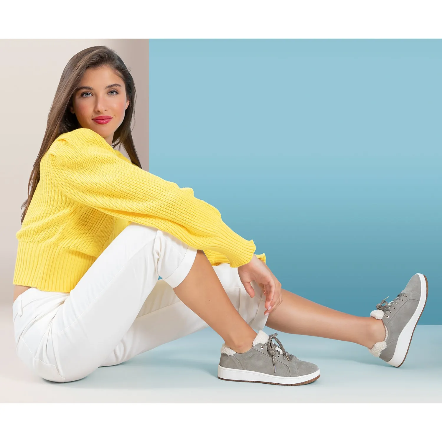 Women's Aetrex Cozy Blake Grey Suede
