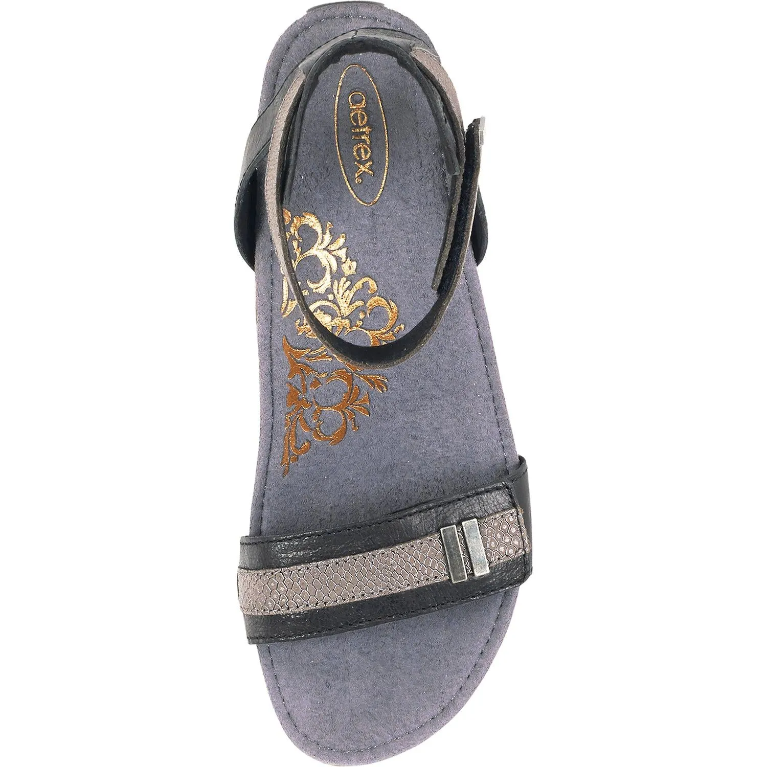 Women's Aetrex Gia Black Leather