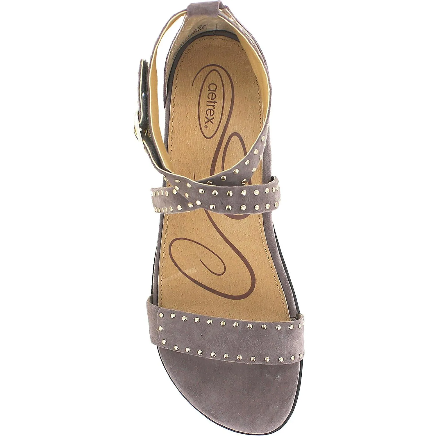 Women's Aetrex Hailey Deep Taupe Suede