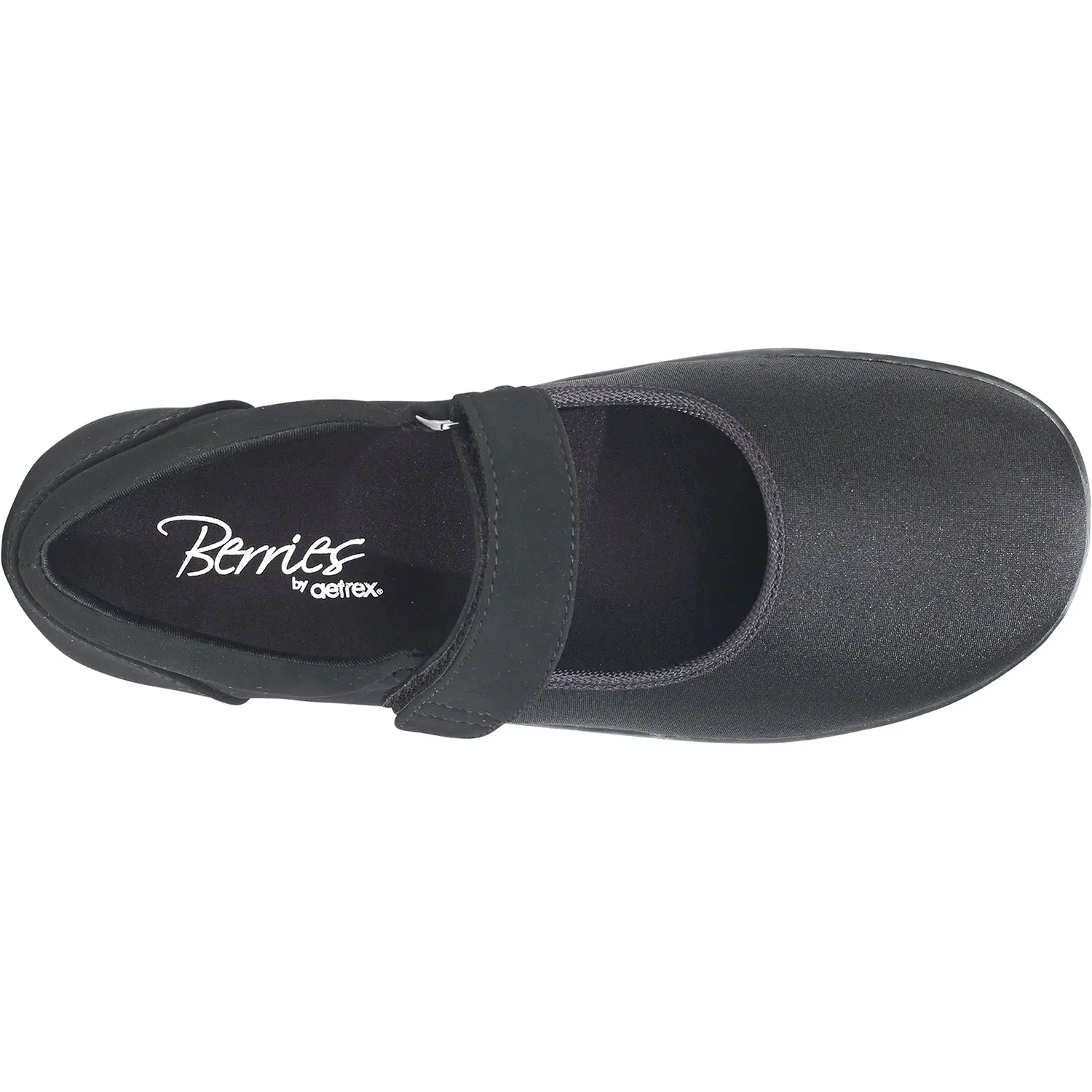 Women's Aetrex Helen Black Stretch Fabric