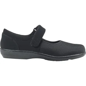 Women's Aetrex Helen Black Stretch Fabric