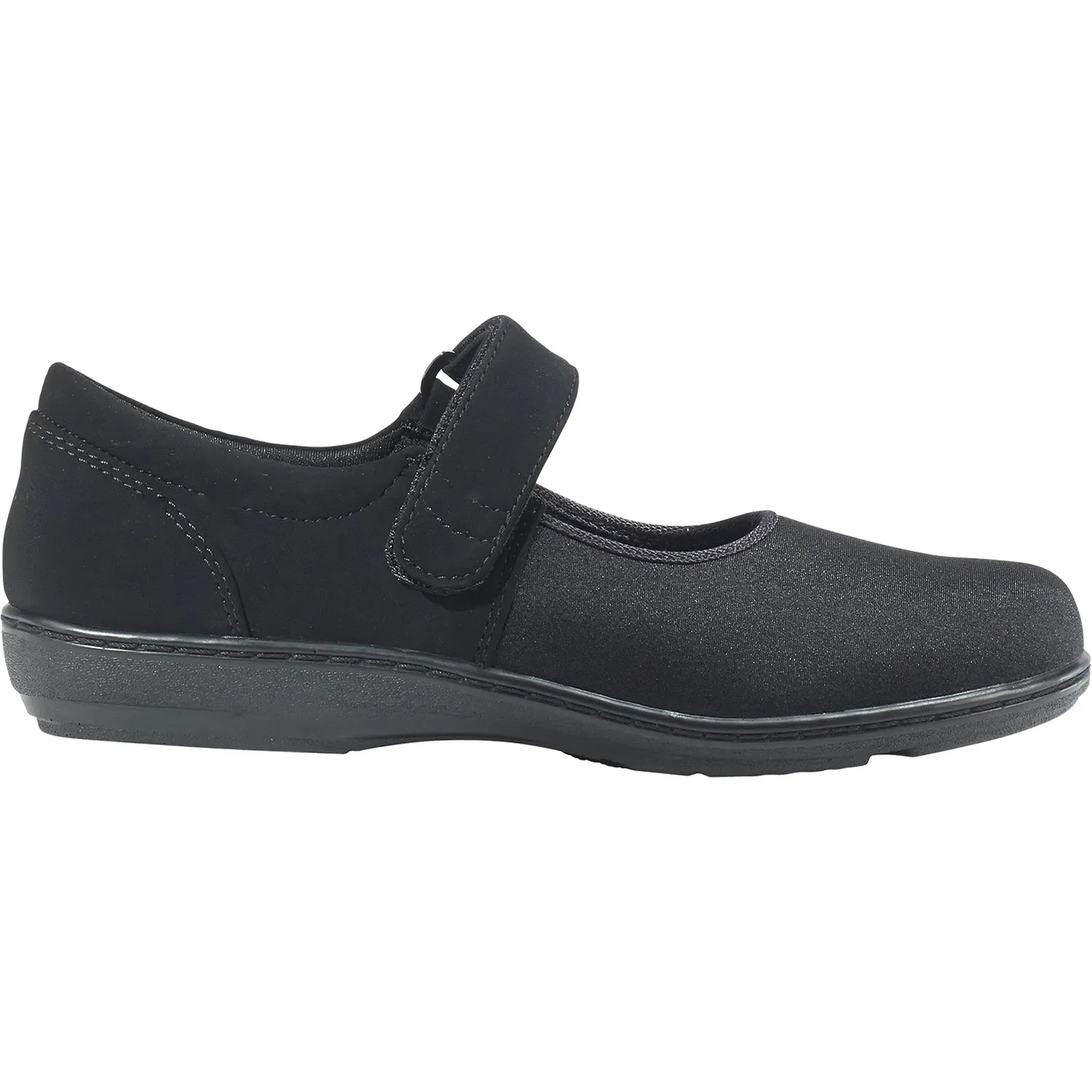 Women's Aetrex Helen Black Stretch Fabric