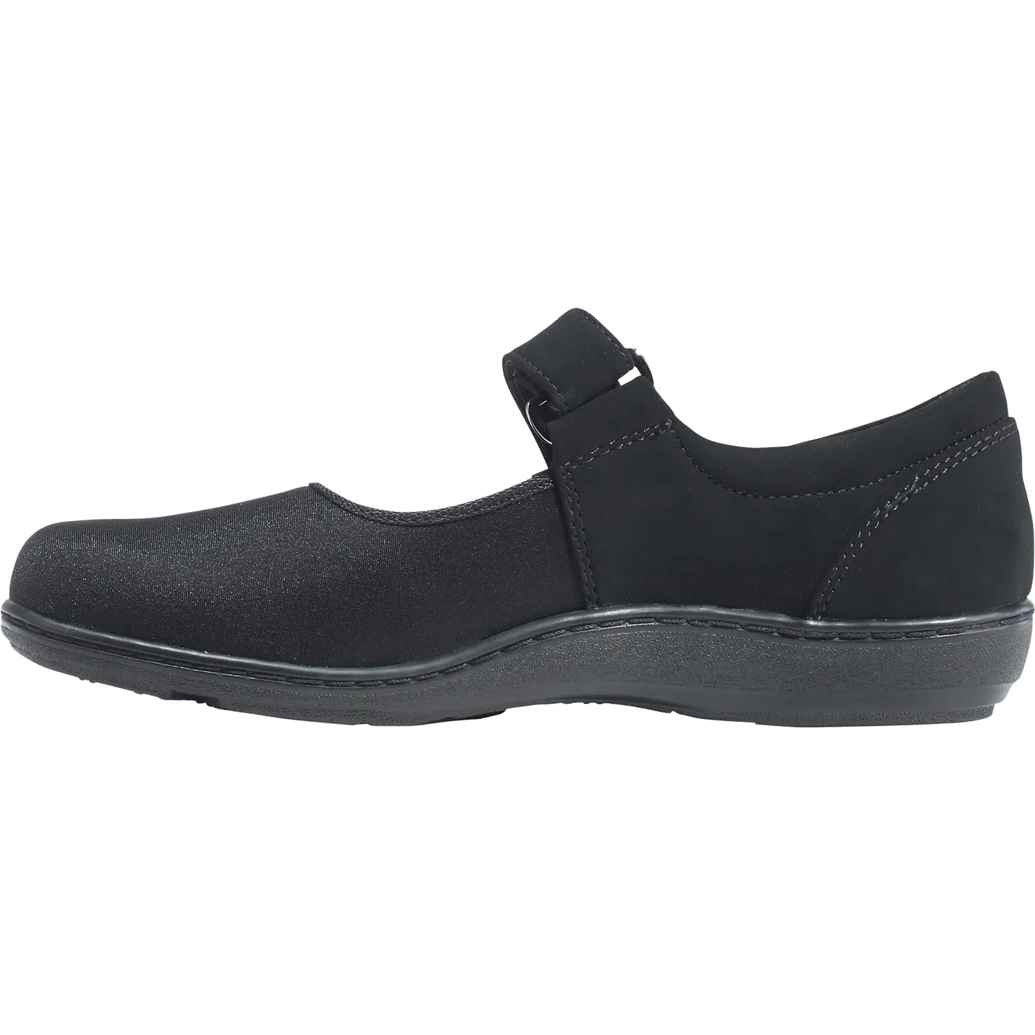 Women's Aetrex Helen Black Stretch Fabric