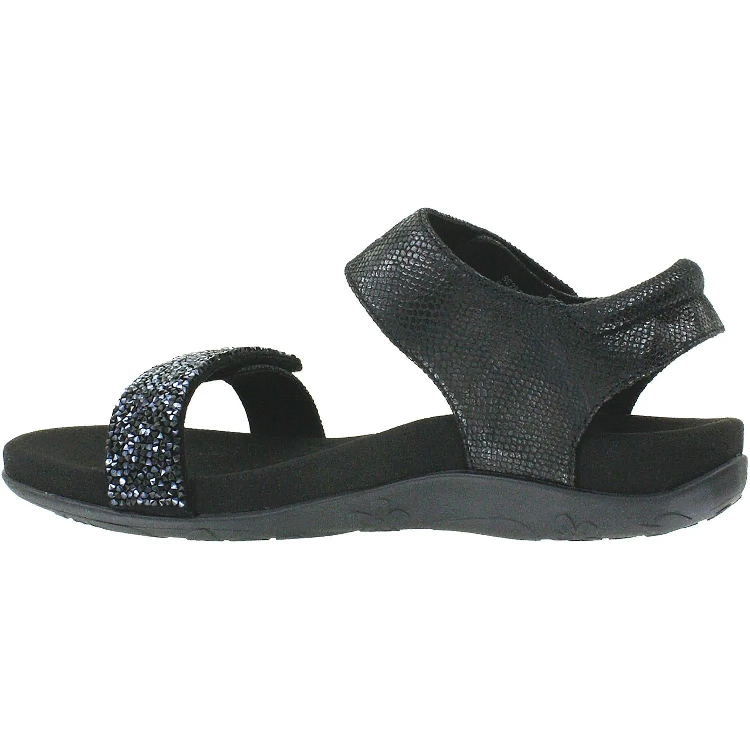 Women's Aetrex Maria Jeweled Black Synthetic