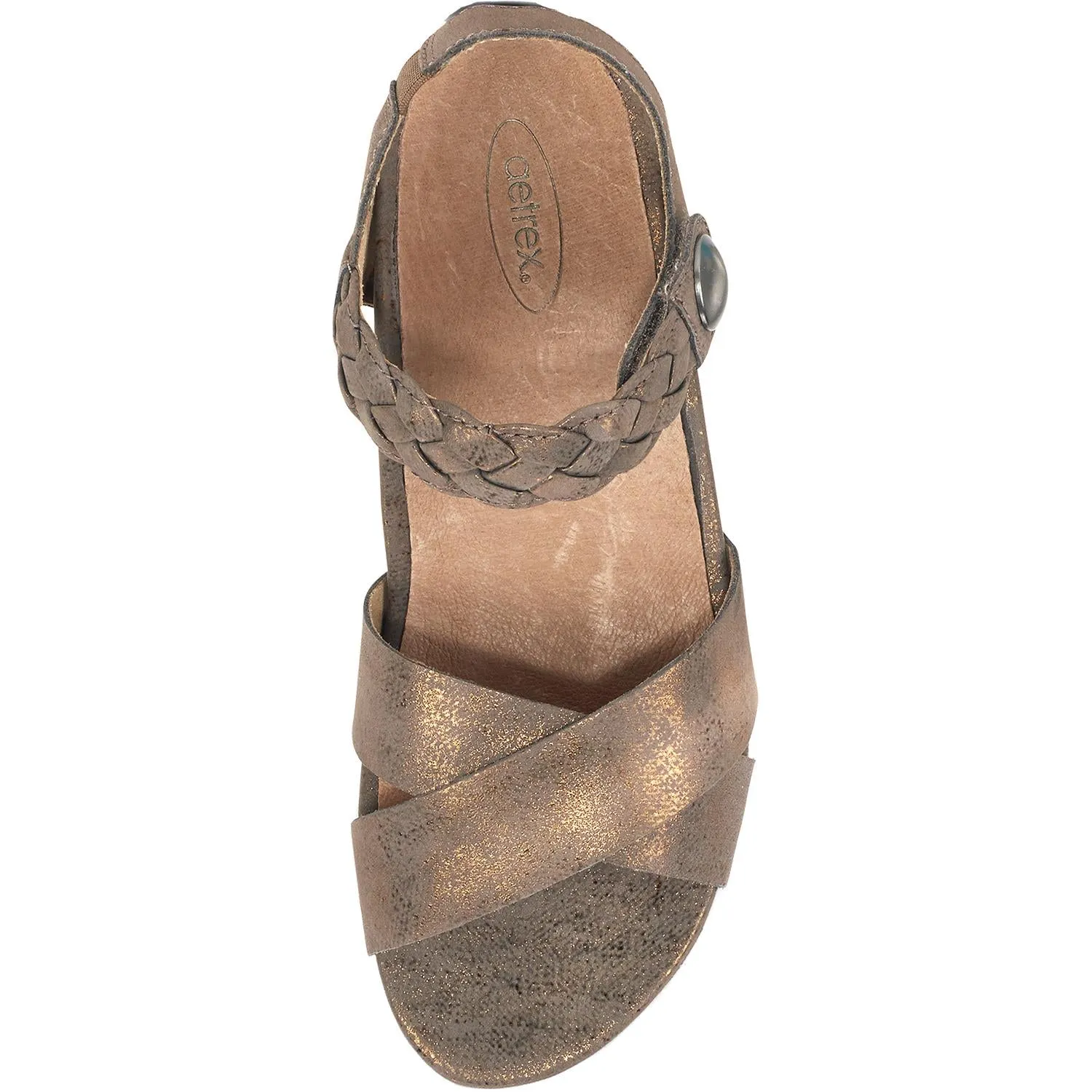 Women's Aetrex Piper Brass Leather