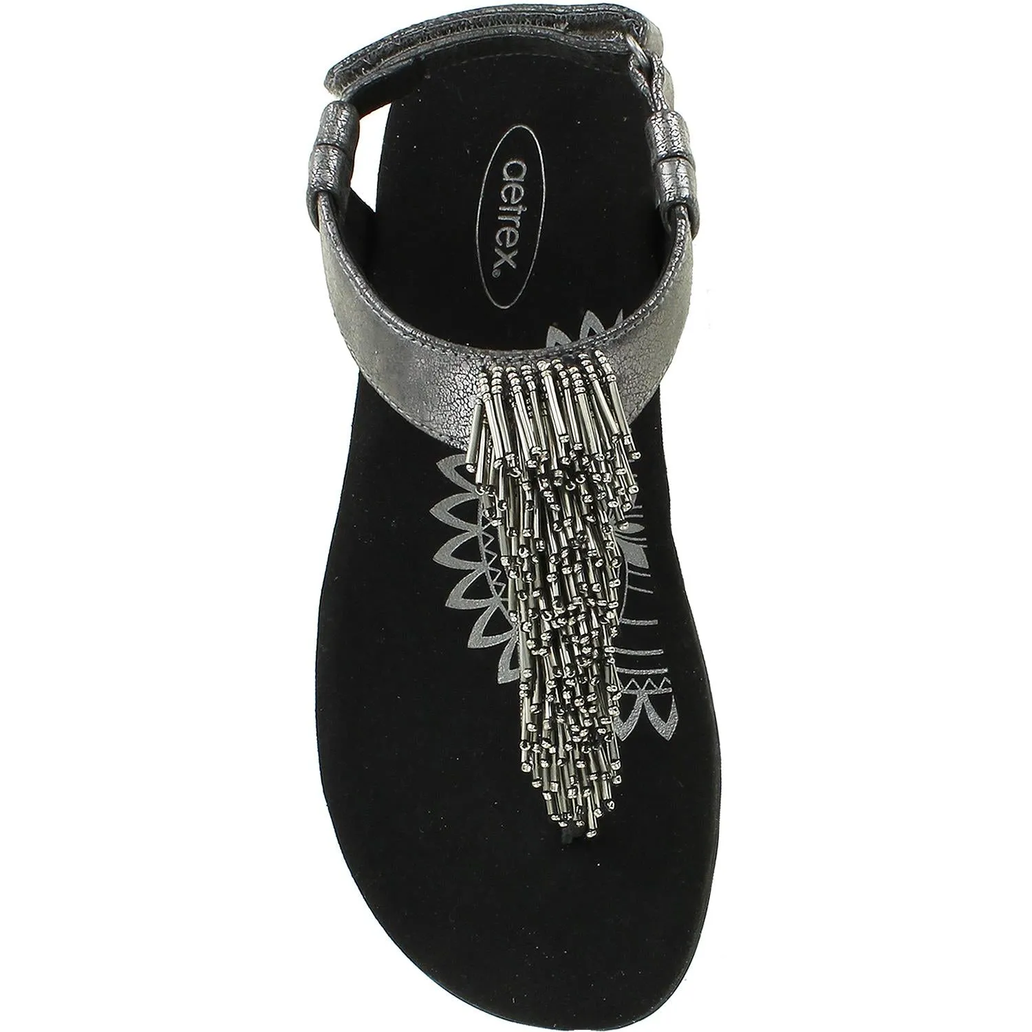 Women's Aetrex Portia Black (Pewter) Synthetic