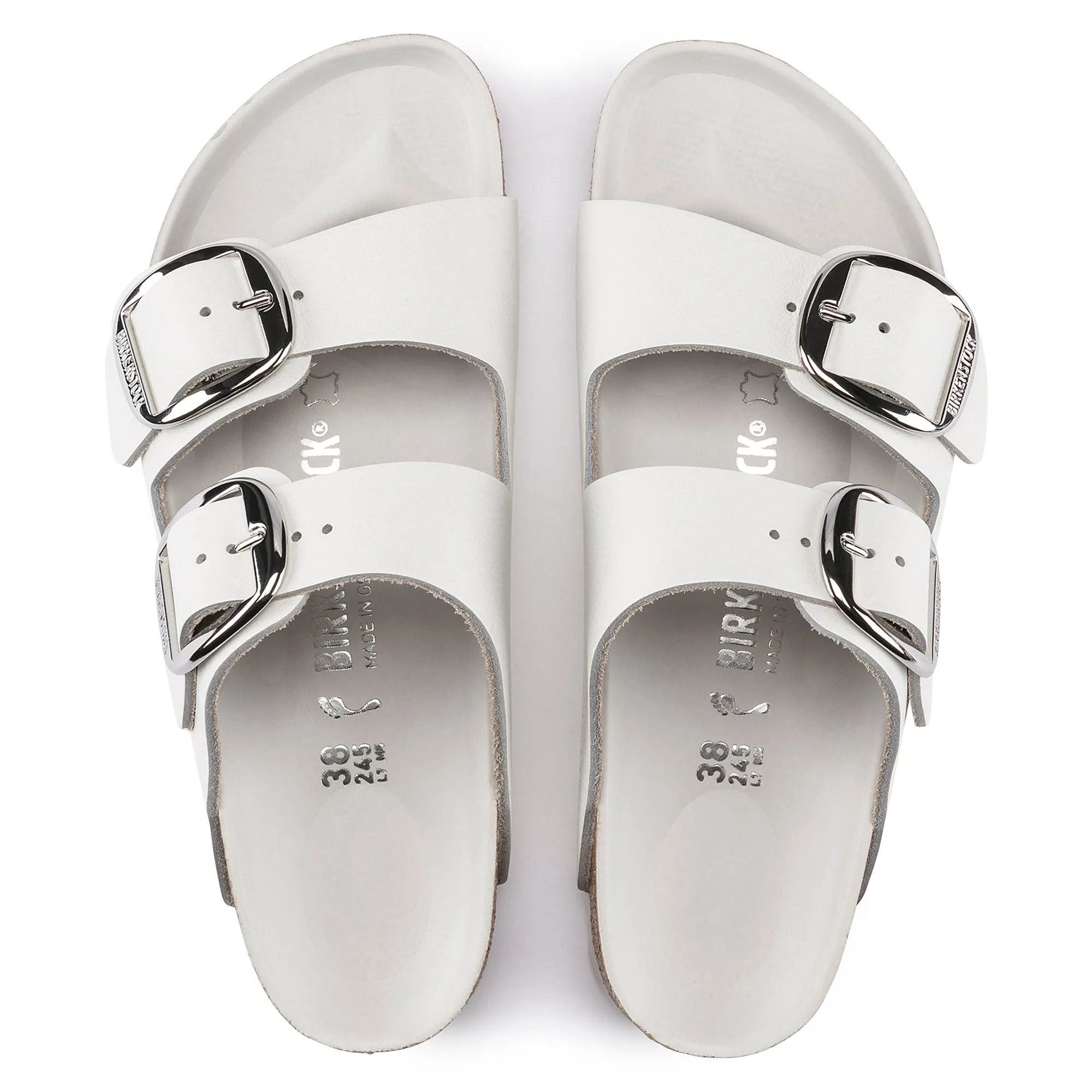 Women's Birkenstock Arizona Big Buckle Leather Color: White