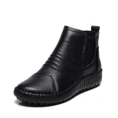 Women's Casual Shoes Brown Soft Leather Handmade Ankle Boots