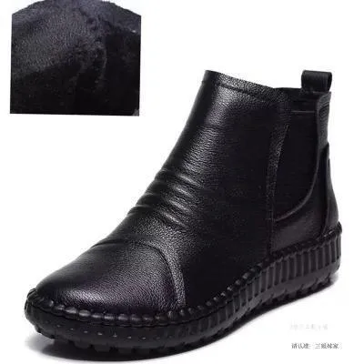 Women's Casual Shoes Brown Soft Leather Handmade Ankle Boots