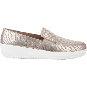 Women's Fit Flop Superskate Silver Snake Leather