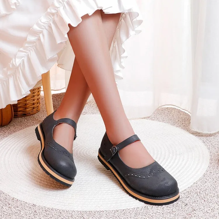 Women's Laser Mary Jane Flats Shoes