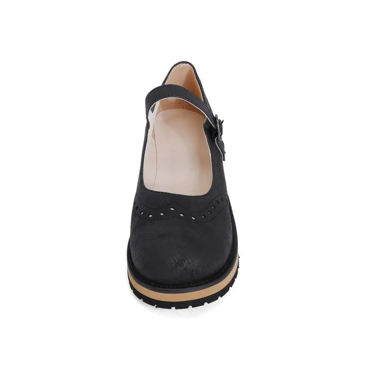 Women's Laser Mary Jane Flats Shoes