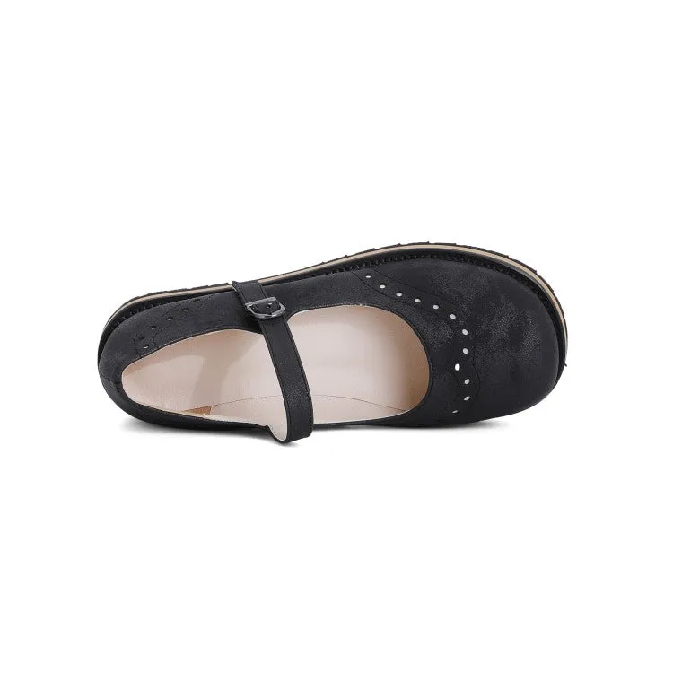 Women's Laser Mary Jane Flats Shoes