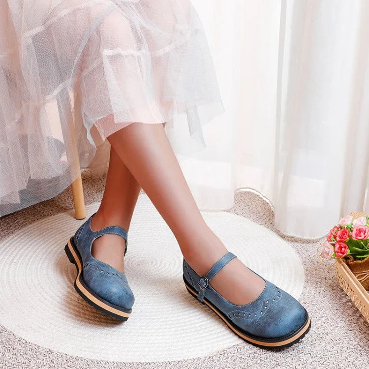 Women's Laser Mary Jane Flats Shoes