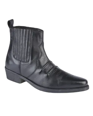 Woodland Nebraska Leather Western Ankle Boots