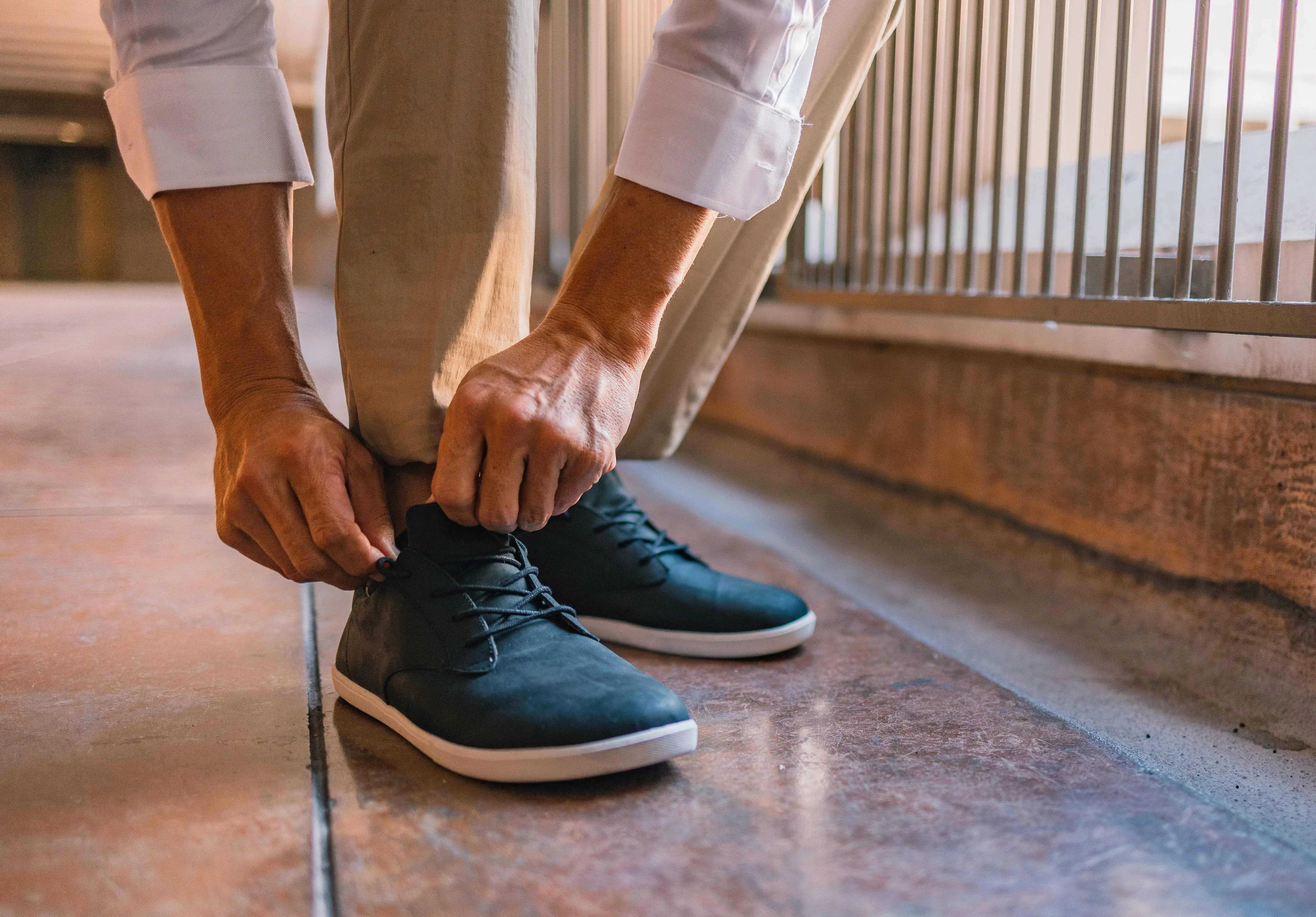 Xero Shoes Glenn Mens – Black / White