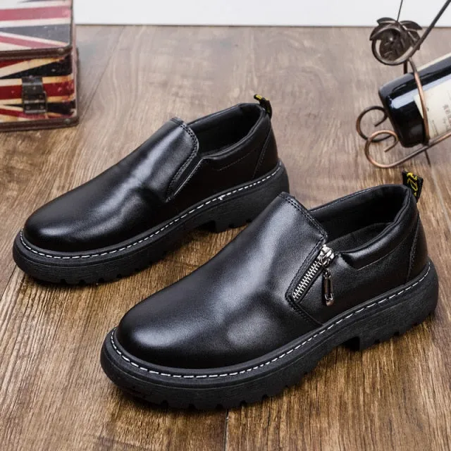 xiangtuibao   New Men's Casual Shoes Trend Wild Fashion Men's Shoes Low Top Thick-soled Shoes Men Leather Shoes Men Zapatos De Hombre