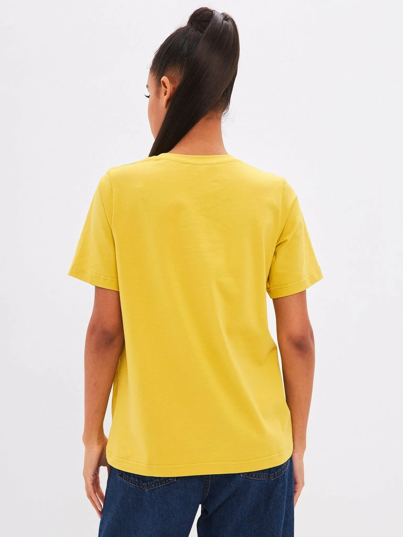 Yellow Printed T-shirt SPORT CASUAL CAT