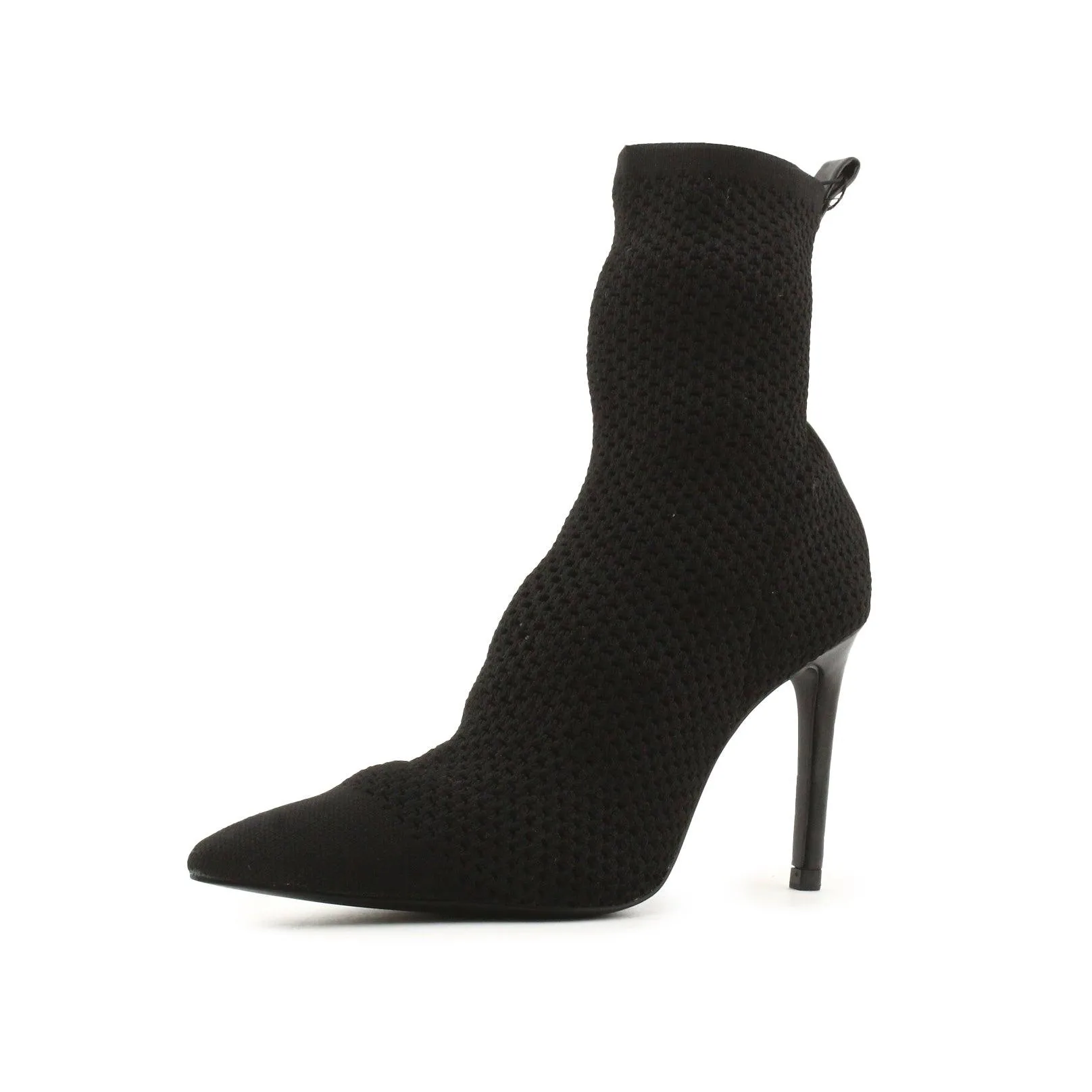 Zara Stilettos Heels Knitted Ankle Boots | 100% Authentic Leather